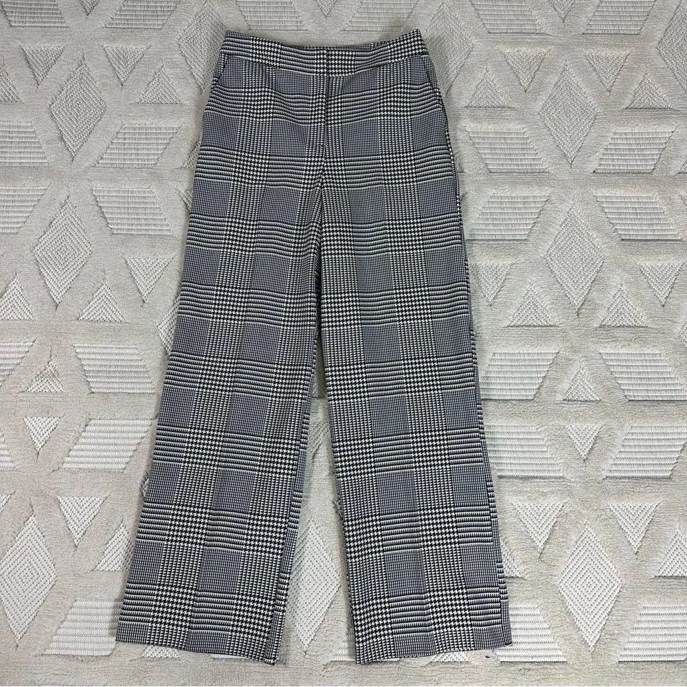 CYNTHIA ROWLEY Pants Sz 6 Houndstooth High Rise Trouser - Picture 6 of 14